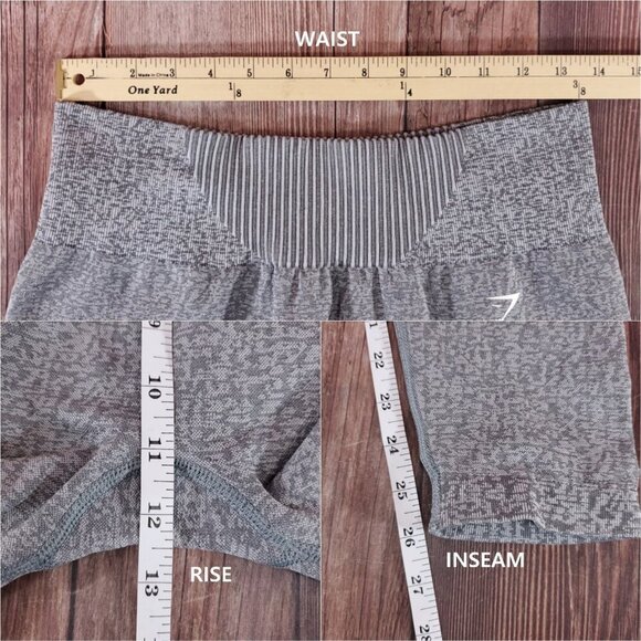 *FLAW* Gymshark Womens Size XL Marl Seamless Leggings Gray - Picture 15 of 15